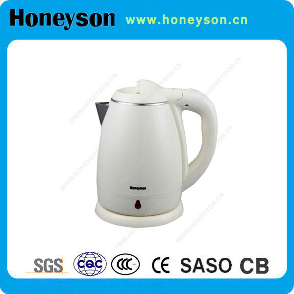 White Color Plastic Housing Electric Kettle for Hotel Use