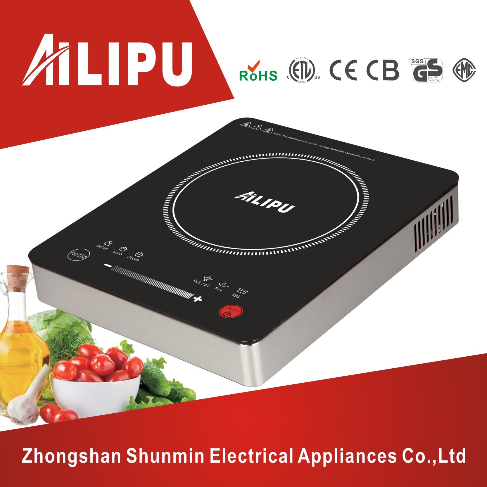 Sensor Touch Restaurant Cooktop 3kwatt/No Pollution Induction Cooker/Electric Commerical Cookers/Magnetic Stove