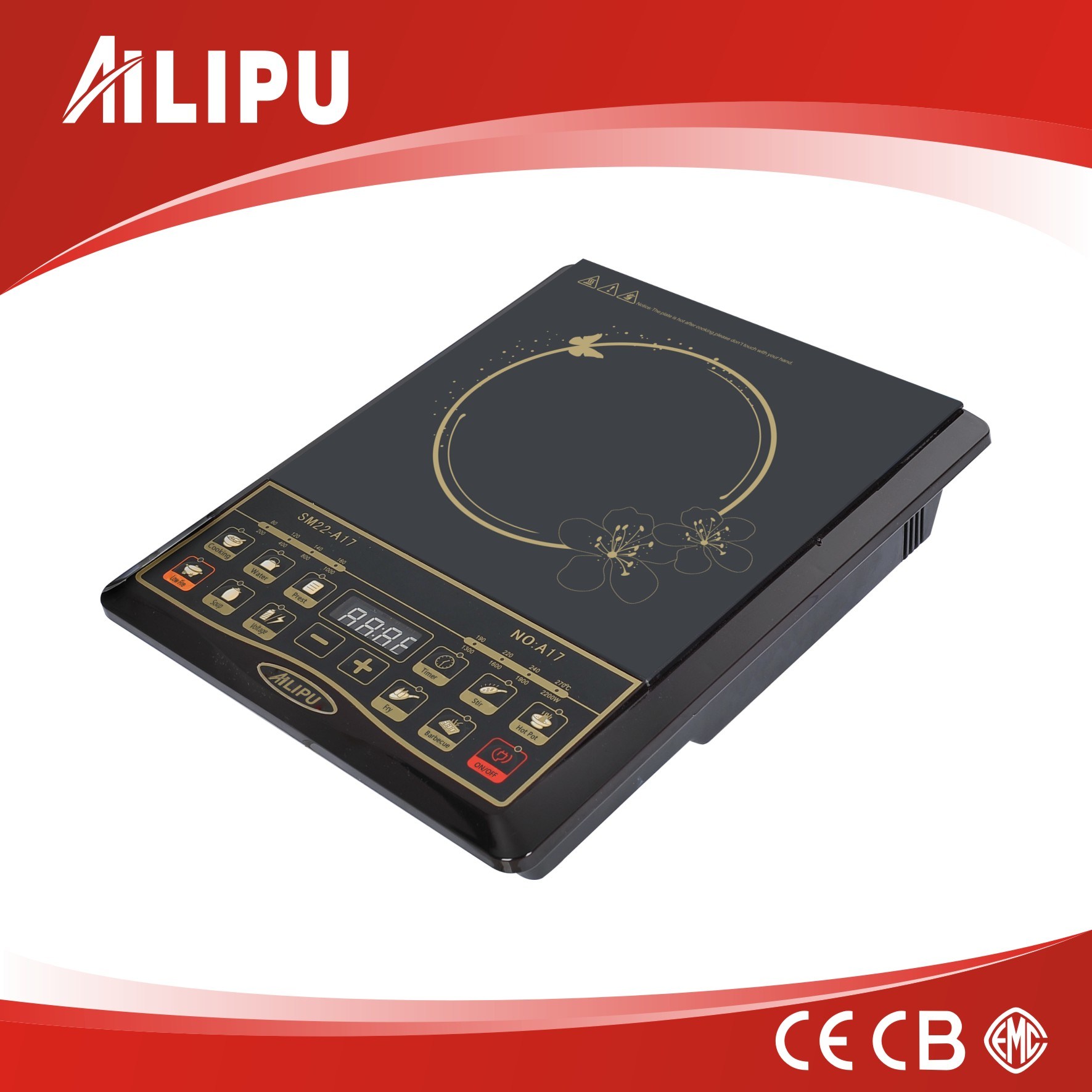 Button with Knob Control Multi-Function Electric Cooktop/Single Plate Induction Cooker/Induction Hob Stove
