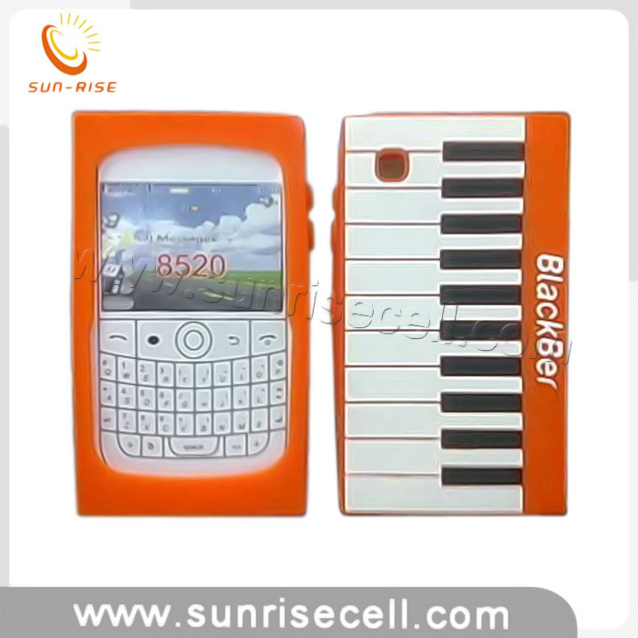 Mobile Piano Silicon Case for Blackberry 8520