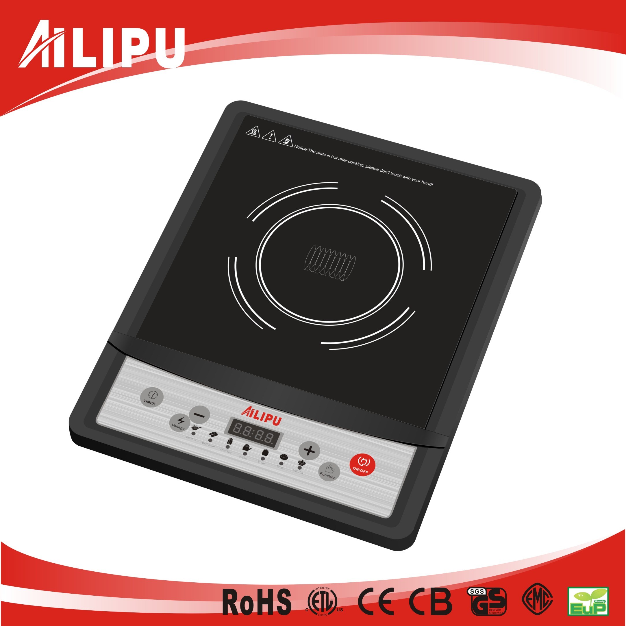 CB CE Certificate Push Button Induction Cooktop