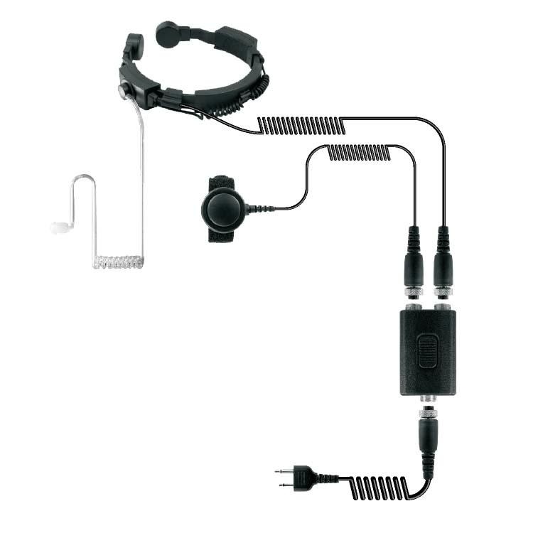 Hys Throat Control Microphone for Two-Way Radio Tc-324-2