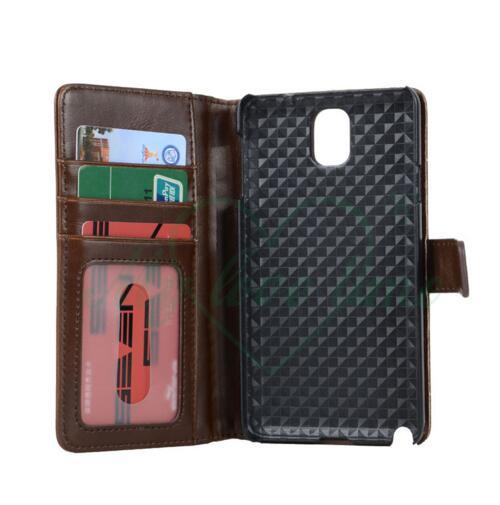 Wallet PU Leather Flip Case for Samsung Galaxy Note3 Mobile Phone Case with Stand Function