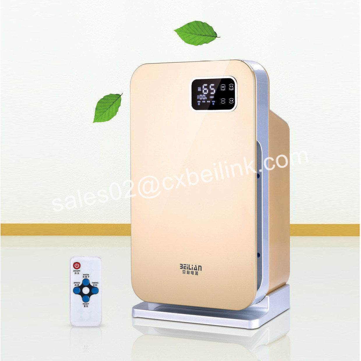 Home Air Purifier with LCD Display and Touch Panel
