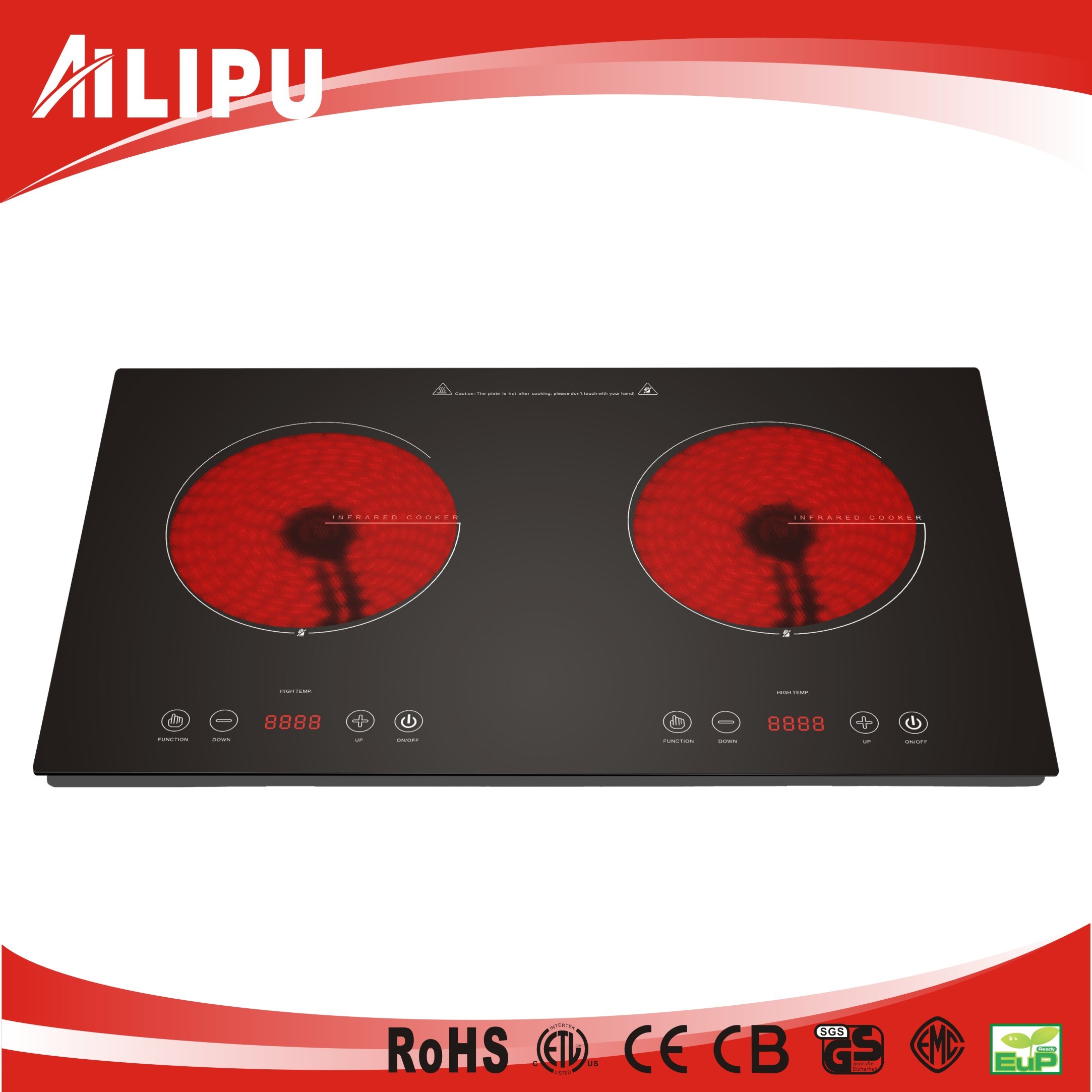 Electrical Appliance 2 Burner Infrared Cooker Multi Function Wholesale Price Sm-Dic06A
