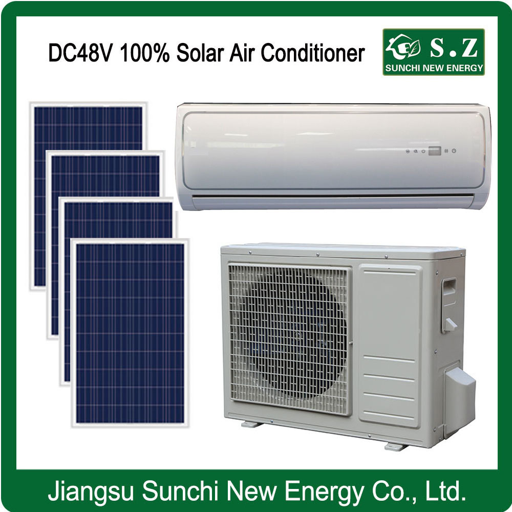 High Efficiency DC48V off Grid Wall Split Solar Air Conditioner for Solar Roof Tiles