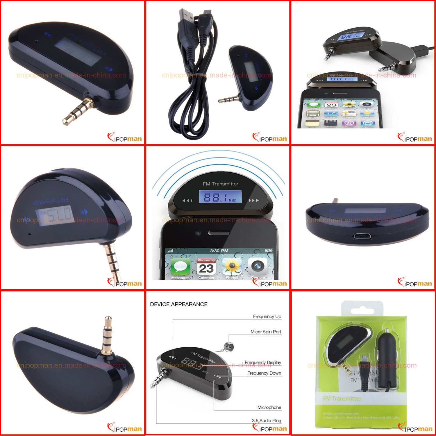 Car MP3 Player with USB Port, Car Audio, Mini Car MP3 Player (I-FMT 604)
