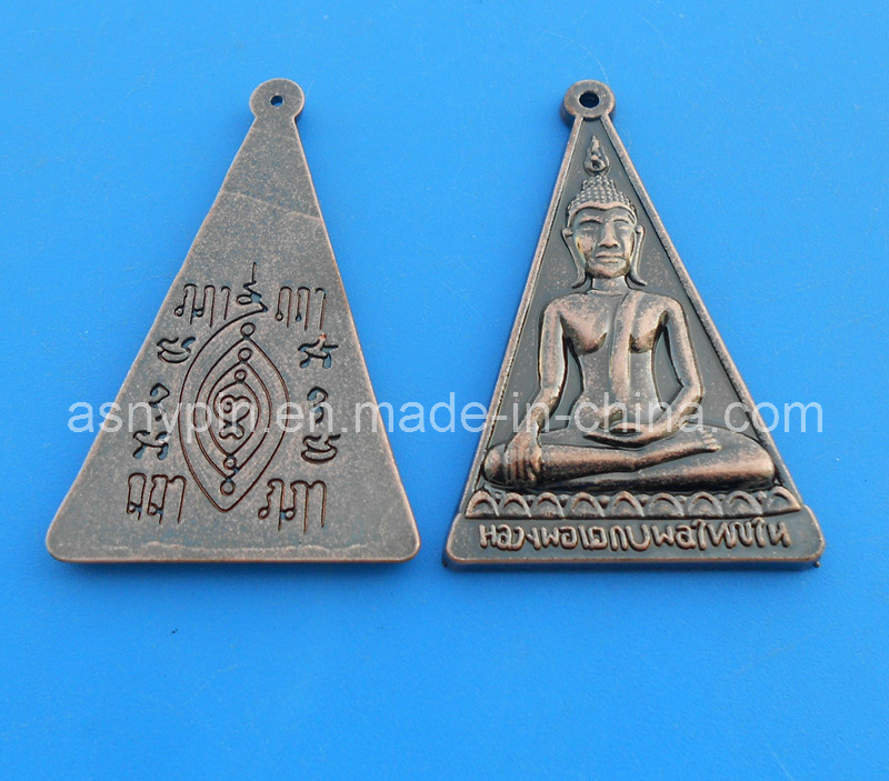 Antique 3D Metal The Portal Buddha Pendant