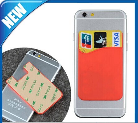 Silicone Adhesive Credit ID Card Holder / Pouch Sleeve Holder