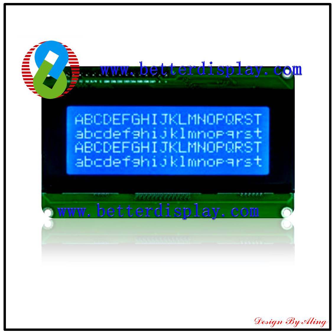 Stn LCD Display with Blue Background and White Character LCD Screen