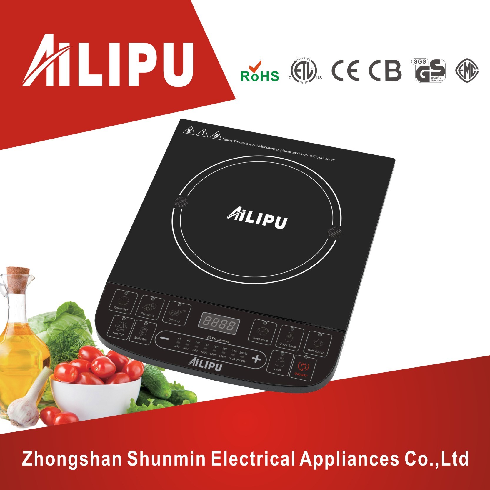 Best Quality Black Induction Cooker/AC Cooktop/No Smoking Induction Stove