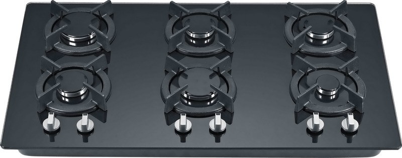 Built in Type Gas Hob with Six Burners and Tempered Glass Panel (GH-G916C)