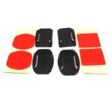 Gp09 2X Flat Mounts & 2X Curved Mounts with Adhesive Pads for Gopro Hero 4 3+/3/2/1