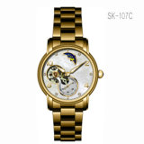 Golden Plated Stainless Steel Men Business Watch Sk-107c
