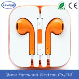 Orange Mobile Phone in Ear Earphone for iPhone5