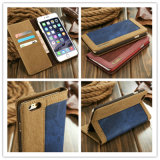 2016 Hot-Selling Jean+Canvas Leather Mobile Phone Case/Cover for iPhone 6/6s