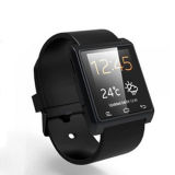 Smart Watch with Real Leather and Metal Cover