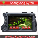 Car DVD Player for Pure Android 4.4 Car DVD Player with A9 CPU Capacitive Touch Screen GPS Bluetooth for Ssangyong Kyron (AD-7161)