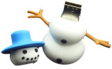 PVC 3D Snowman Flash Memory Pen Drive USB Flash Drive