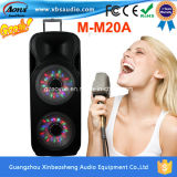 Double 15 Inches Plastic Active Speaker with Disco Light