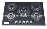 Gas Hob with 5 Burners and Tempere Black Glass Panel, Flame Failure Device for Choice (GH-G715C)