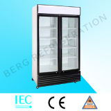 1000L Swing Commerical Glass Door Refrigerator with Ce