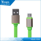 TPE Metal Interface Cell Phone USB Flat Cable for Micro