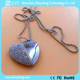 Silver Heart Shape Jewelry USB Flash Drive (ZYF1901)