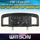 Witson Car DVD Player with GPS for Lifan 620 (W2-D8363L) Front DVR Capactive Screen OBD 3G WiFi Bluetooth RDS