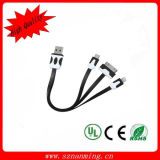 30pin, 8pin, Micro 3-in-1 Black Noodle Charging Cable for Apple, The New iPad Apple iPhone 4S/4 Apple iPad