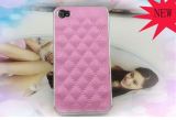 Luxury Leather Chrome Phone Case Cover for iPhone 4 4G 4s