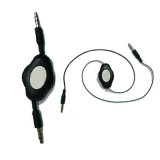 3.5mm to 3.5mm Stereo Male Audio Retractable Black Extension Cable for iPod /iPhone/ iPad/ MP3 Players 80cm
