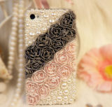 Cell Phone Case with Lace Rose and Pearl Case for iPhone 4S/5s/5c Case