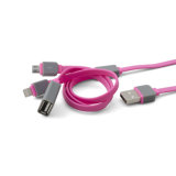 Three in One Mobile Phone Accessories Micro 5pin 8pin Connector USB Cable