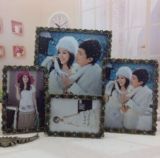 Promotion Luxury Crystal Oval Photo Frame Diamond and Pearl Photo Picture Frame Small Size Funny Photo Frame