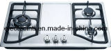 Gas Cooktop with 3 Burners, Stainless Steel Panel, Cast Iron Support, Ffd for Choice (GH-S813C)
