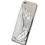 Fashion Angel Wings Electroplate Love Crazy Case Cover for iPhone 6