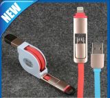 2in1 Retractable Universal Charging Cord Wire Data USB Cable