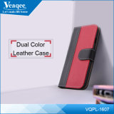 Veaqee Dual Colors Mobile Phone Leather Wallet Case
