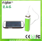 Lipstick Battery Charger Portable Power Bank for Samsung Galaxy Mobile Power Bank 2600mAh Charger for Aipker