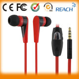 High Quality Headset Popular Flat Cable Mobile Phone Earphone