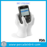 Creative White Ceramic Hand Cell Phone Holder