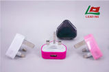 Triangle Travel Mobile Phone USB Charger for UK Market