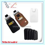 Pull Tab Card Slot Leather Pouch Mobile Phone Case for iPhone 5 5s 4 4s