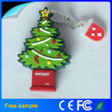 Rubber Santa Claus Tree USB Flash Drive for Christmas Gift
