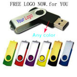 Free Logo 16MB-128GB Metal Swivel USB Flash Drive