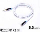 3.5mm Male to Female Cable Aux Auxiliary Audio Cable 0.5m