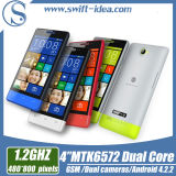 4 Inch Touch Screen Mtk6572 Android Smart Cellphone Dual Core Smart Mobile Phones (H3039)