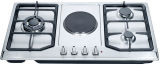 Gas Hob with 1 Electric Hotplate and 3 Gas Burners (GHE-S914C)