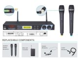 Professional UHF Infrared Two Channel Wireless Microphone System Mc 807